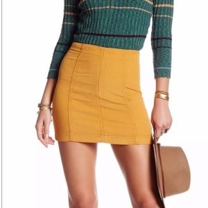 Free people paneled corduroy mini-skirt